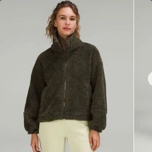 Lululemon Cinchable Fleece Zip-Up Dark Olive
